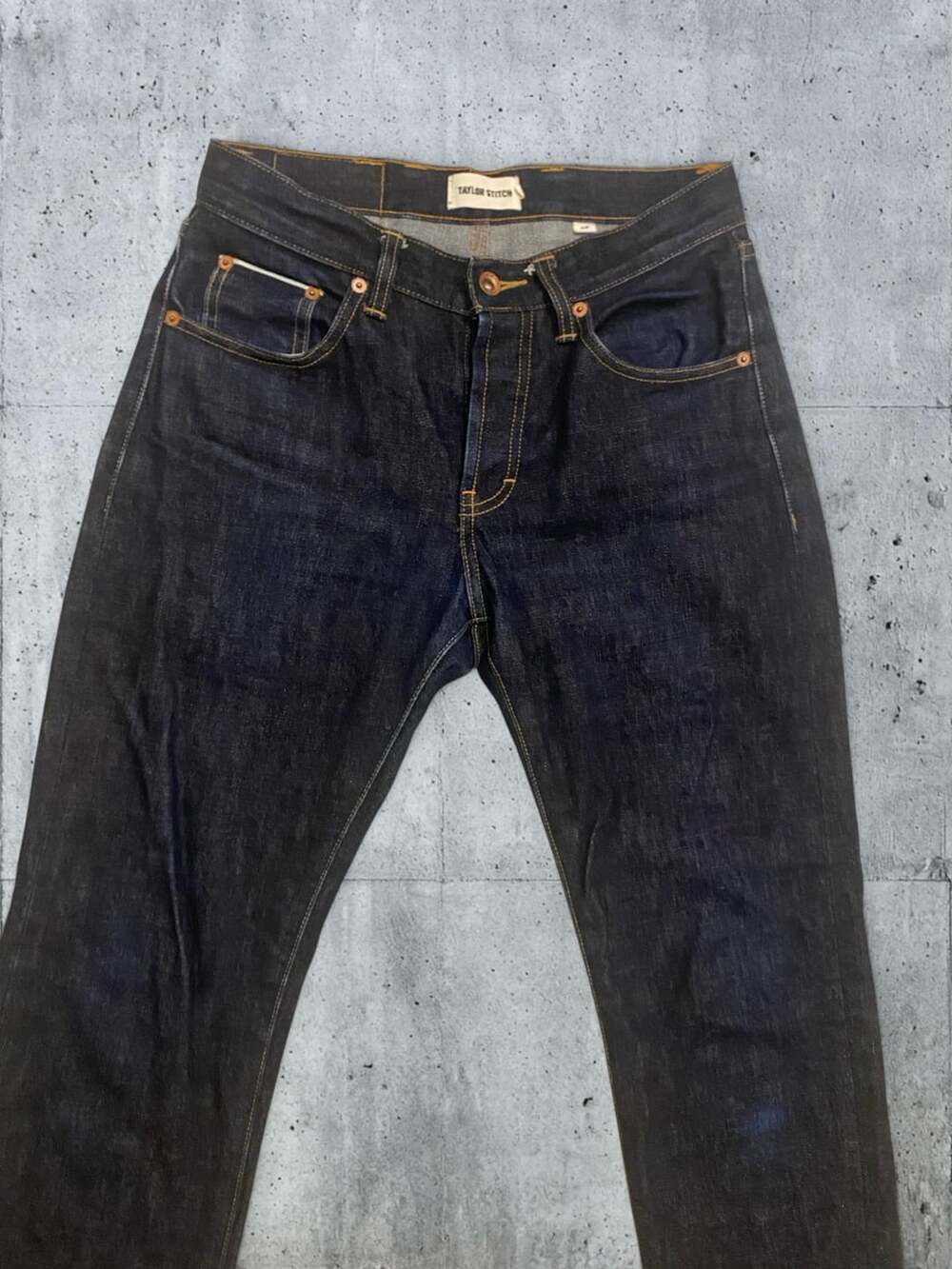 Taylor Stitch Slim Jeans Raw Indigo Selvedge Denim Made In USA size 29